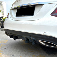 Load image into Gallery viewer, Gloss Black Rear Diffuser Extension for Mercedes Benz W205 C Class & C63 Saloon 15-21