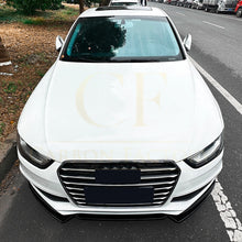 Load image into Gallery viewer, V Style Gloss Black Front Splitter for Audi B8.5 S4 & A4 S Line 13-15