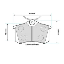 Load image into Gallery viewer, Renault Clio 197/200 Rear Performance Brake Pads 1192