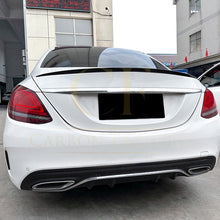 Load image into Gallery viewer, P Style Gloss Black Boot Spoiler for Mercedes Benz W205 C Class Saloon 15-21