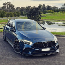 Load image into Gallery viewer, V Style Gloss Black Front Splitter for Mercedes Benz W177 A Class AMG & A35 18-22
