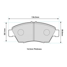 Load image into Gallery viewer, Honda Civic EG6 Front Performance Brake Pads 1286