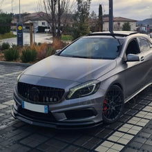 Load image into Gallery viewer, V Style (3 pcs) Gloss Black Front Splitter for Mercedes Benz W176 A Class AMG 13-18