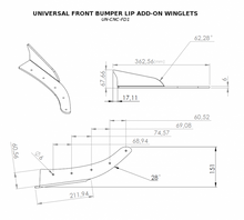 Load image into Gallery viewer, Maxton Design - UNIVERSAL FRONT BUMPER LIP ADD-ON WINGLETS
