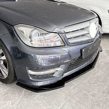 Load image into Gallery viewer, V Style Gloss Black Front Splitter for Mercedes Benz W204 C Class AMG Model 11-14