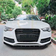 Load image into Gallery viewer, V Style Gloss Black Front Splitter for Audi B8.5 S5 A5 S Line 11-16