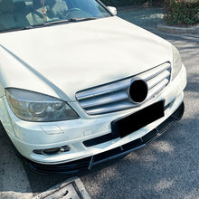 Load image into Gallery viewer, V Style Gloss Black Front Splitter for Mercedes Benz W204 C Class Standard Model 08-10