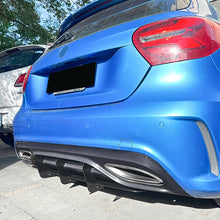Load image into Gallery viewer, V Style Gloss Black Rear Diffuser for Mercedes Benz W176 A Class AMG 16-18