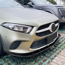 Load image into Gallery viewer, V Style Gloss Black Front Splitter for Mercedes Benz W177 A Class 18-22