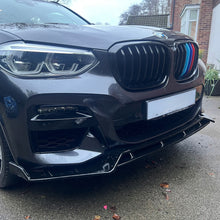 Load image into Gallery viewer, MP Style Gloss Black Front Splitter for BMW G01 X3 G02 X4 Pre-LCI 18-21