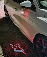 Load image into Gallery viewer, “ST” Emblem Replacement Puddle Unit - MK4 / MK4.5 Focus ST (Multiple Colours)
