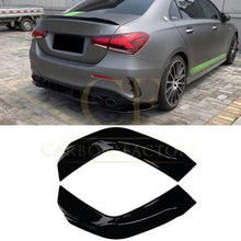 Load image into Gallery viewer, Gloss Black Rear Bumper Spats for Mercedes Benz W177 A35 A45 Saloon 18-25