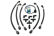 Load image into Gallery viewer, Braided Stainless External Wastegate Boost Control Line Kit for KLM Big Turbos, Turbosmart Gen V 1/8 NPT, Optional 3-Port or 4-Port Solenoid