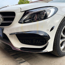 Load image into Gallery viewer, Gloss Black Front Canards (6 pcs) for Mercedes Benz W205 C Class 15-18