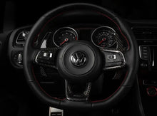 Load image into Gallery viewer, ECS Tuning Steering Wheel Hub Overlay - Black Carbon Fibre - Golf MK7/MK7.5