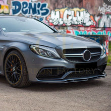 Load image into Gallery viewer, Brabus Style Gloss Black Front Splitter for Mercedes Benz W205 C63 15-22