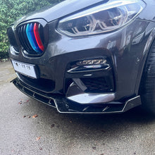 Load image into Gallery viewer, MP Style Gloss Black Front Splitter for BMW G01 X3 G02 X4 Pre-LCI 18-21