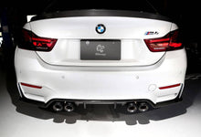 Load image into Gallery viewer, 3DDesign Carbon Fibre Exhaust Tips for BMW M2/M2 Competition, M3 & M4 (F87 F80 F82, 2014-2021) | Genuine Pre-Preg Dry Carbon, Gloss Finish, Stainless Steel Core | Direct OEM Replacement Quad Tips