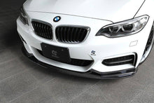 Load image into Gallery viewer, 3DDesign Carbon Fibre Front Splitter / Front Lip Spoiler for BMW 2 Series F22 F23 M Sport (2014-2020) - Fits Coupe & Convertible, M235i M240i, Pre-Preg 2x2 Twill Gloss