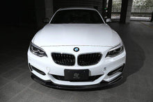 Load image into Gallery viewer, 3DDesign Carbon Fibre Front Splitter / Front Lip Spoiler for BMW 2 Series F22 F23 M Sport (2014-2020) - Fits Coupe & Convertible, M235i M240i, Pre-Preg 2x2 Twill Gloss