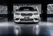Load image into Gallery viewer, 3DDesign Carbon Fibre Front Splitter / Front Lip Spoiler for BMW M2 Competition F87 (2018-2021) - Pre-Preg 2x2 Twill Gloss, OEM-Fit Aero