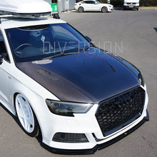 Load image into Gallery viewer, Audi A3/S3/RS3 8V Hatchback LY Style Genuine Carbon Fibre Bonnet (2012-2020) - DAS