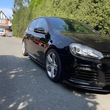 Load image into Gallery viewer, VW GOLF MK6 R FRONT SPLITTER & SIDE EXTENSIONS GLOSS BLACK ABS