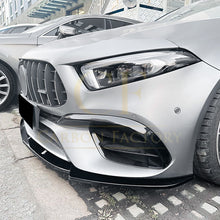 Load image into Gallery viewer, V Style Gloss Black Front Splitter for Mercedes Benz W177 A Class A45 & A45S 18-22