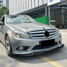 Load image into Gallery viewer, V Style Gloss Black Front Splitter for Mercedes Benz W204 C Class AMG Model 08-10