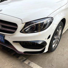 Load image into Gallery viewer, Gloss Black Front Canards (6 pcs) for Mercedes Benz W205 C Class 15-18