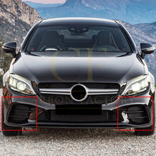 Load image into Gallery viewer, Gloss Black Front Canards (Short) for Mercedes Benz W205 C Class 19-21