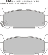 Load image into Gallery viewer, Mazda MX5 (NB) SVT Sport / MazdaSpeed Rear Performance Brake Pads 8326