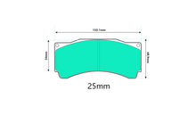 Load image into Gallery viewer, 6 POT AP TCR Fitment 25mm Front Performance Brake Pads 8448