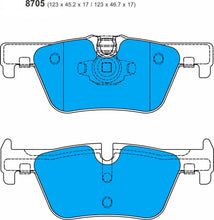 Load image into Gallery viewer, BMW F20/F21 114/116/118 BMW BRSCC Supercup Rear Performance Brake Pads 8705