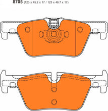 Load image into Gallery viewer, BMW F20/F21 114/116/118 BMW BRSCC Supercup Rear Performance Brake Pads 8705