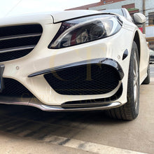 Load image into Gallery viewer, Gloss Black Front Canards (6 pcs) for Mercedes Benz W205 C Class 15-18