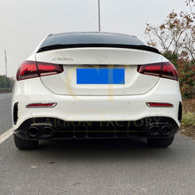 Load image into Gallery viewer, Gloss Black Rear Bumper Trims for Mercedes Benz W177 A Class Saloon 18-25 (Replacement)