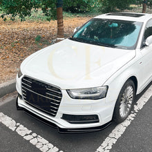 Load image into Gallery viewer, V Style Gloss Black Front Splitter for Audi B8.5 S4 & A4 S Line 13-15