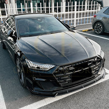 Load image into Gallery viewer, V Style Gloss Black Front Splitter for Audi C8 A7 S Line S7 19-22