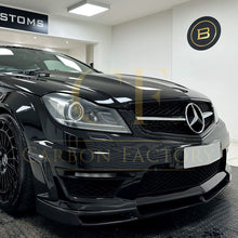 Load image into Gallery viewer, AMG Style Carbon Fibre Front Splitter for Mercedes Benz W204 C63 Facelift 12-14