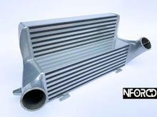 Load image into Gallery viewer, BMW 135i 335i (E82 E90 E92) N54 Huge 7 Inch Stepped FMIC Front Mount Intercooler - Bar and Plate, Cast End Tanks, Powder