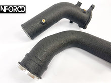 Load image into Gallery viewer, BMW B46/B48 2.0L Aluminium Charge Pipe Kit - MTC Motorsport Upgrade for 320i 330i 420i 430i 520i 530i X3 X4 Z4 (F30 F31 F32 F36 G20 G30) - Black Anodised, Meth Port, Clamps & Hose