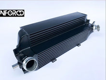 Load image into Gallery viewer, BMW 520d 540d 620d 640d Diesel Intercooler Upgrade – Stepped Competition Front Mount FMIC for 5 Series G30 G31 & 6 Series GT G32 – Black Bar & Plate, Direct Fit OEM-Style Performance Cooler
