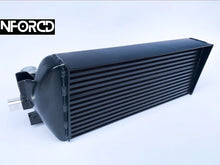 Load image into Gallery viewer, BMW 520d 540d 620d 640d Diesel Intercooler Upgrade – Stepped Competition Front Mount FMIC for 5 Series G30 G31 & 6 Series GT G32 – Black Bar & Plate, Direct Fit OEM-Style Performance Cooler