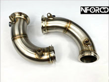 Load image into Gallery viewer, BMW F90 M5 Primary Decat Downpipes (S63M) 3" SS304 Catless, V-Band, TIG Welded - 2018 Onwards