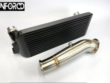 Load image into Gallery viewer, BMW N55 Intercooler & Decat Downpipe Kit - M135i M235i M2 335i 435i (2013+) - 5 Inch Front Mount FMIC + T304 Stainless Catless Downpipe - Direct Fit, Faster Spool, Lower IATs - Lifetime Warranty