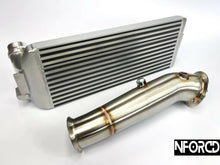 Load image into Gallery viewer, BMW N55 Front Mount Intercooler & Decat Downpipe Upgrade Kit for M135i M235i M2 335i 435i (2013+) – 5 Inch Competition FMIC, T304 Stainless, Direct Fit