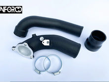 Load image into Gallery viewer, BMW B58 Charge/Boost Pipe Kit (MTC Motorsport) for M140i M240i 340i 440i 540i 740i X3 X4 F & G Series 2016-2019 – 6061 Aluminium, Black Anodised, Meth Port, Clamps & Hose