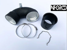 Load image into Gallery viewer, BMW M3 M4 F80 F82 S55 Aluminium Intercooler to Throttle Body Charge Pipe Upgrade (Comp & GTS) | MTC Motorsport Boost Pipe with Meth Port