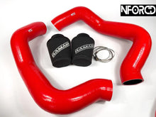 Load image into Gallery viewer, BMW M5 F90/M5 Competition (2018-2022) & M8 Competition (2020-2022) S63 Cold Air Induction Kit with 90mm Silicone Intake Hoses & RamAir Filters - Front Grille